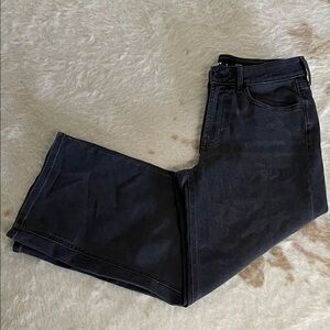 Old Navy WOW high-wasted cropped wide leg jeans in washed black